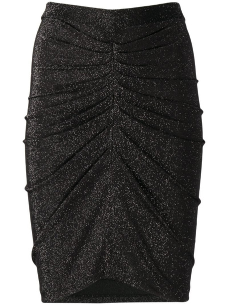 IRO Sargas metallic mini skirt in black