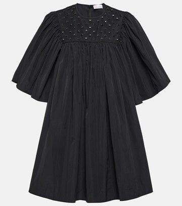 redvalentino embellished taffeta minidress in black