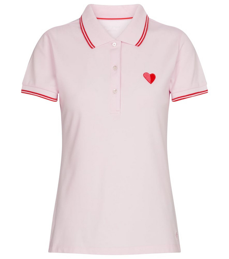 Tory Sport Cotton-blend piquÃ© polo shirt in pink
