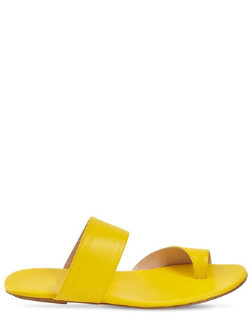 GIA COUTURE 10mm Zefiro Leather Thong Sandals in yellow