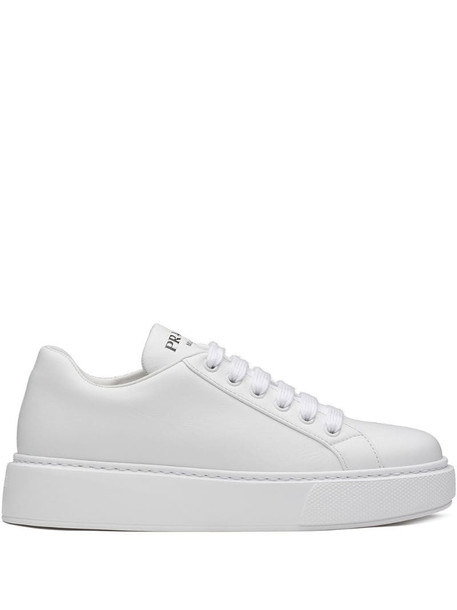 Prada platform sole sneakers in white