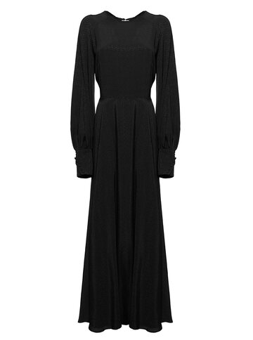 Rotate by Birger Christensen Mary Viscose Long Dress in black