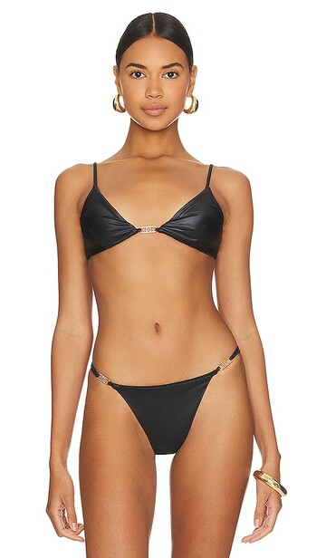 devon windsor genevieve bikini top in black