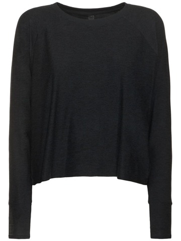 BEYOND YOGA Featherweight Daydreamer Pullover in black