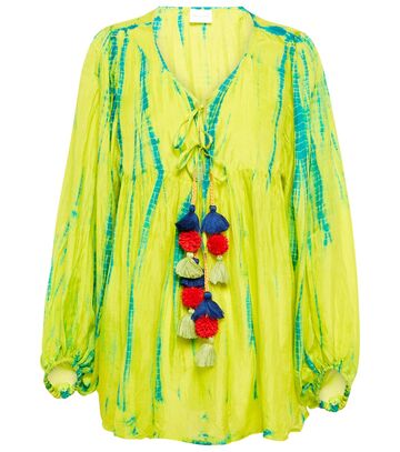 Anna Kosturova Exclusive to Mytheresa â Tie-dye silk blouse in yellow