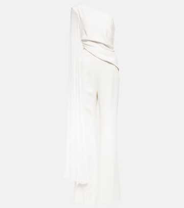 roland mouret asymmetric cady jumpsuit in white