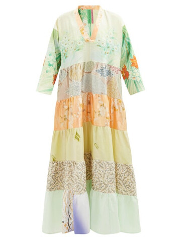 Rianna + Nina Rianna + Nina - Patchworked Vintage-silk Maxi Dress - Womens - Multi