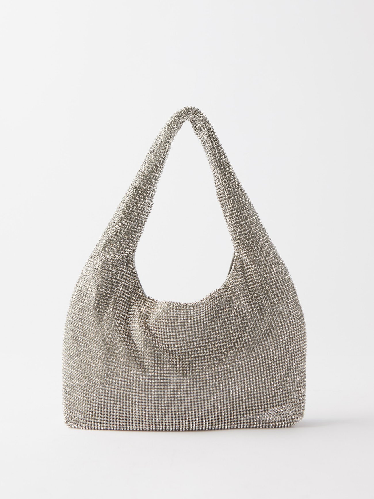 Kara - Mini Crystal-mesh Shoulder Bag - Womens - Silver