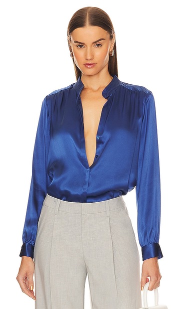 l'agence bianca blouse in royal in navy