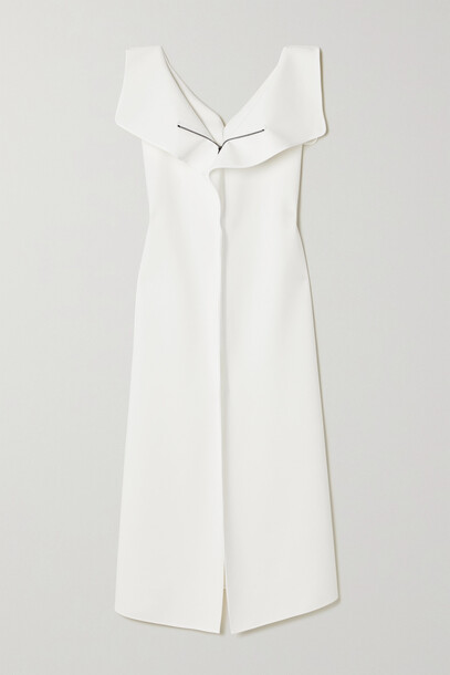 Maticevski - Quiff Draped Crepe Midi Dress - White