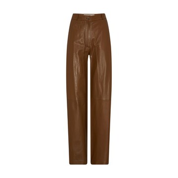 Loulou Studio Noro leather pants in brown
