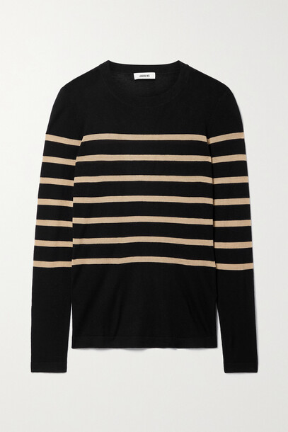 Jason Wu - Striped Wool Sweater - Black