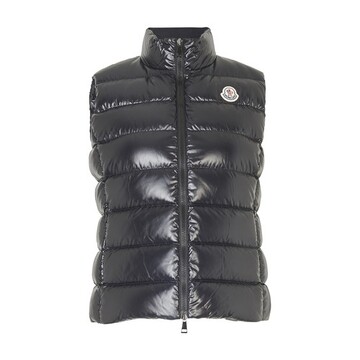 moncler ghany sleeveless puffer jacket in black