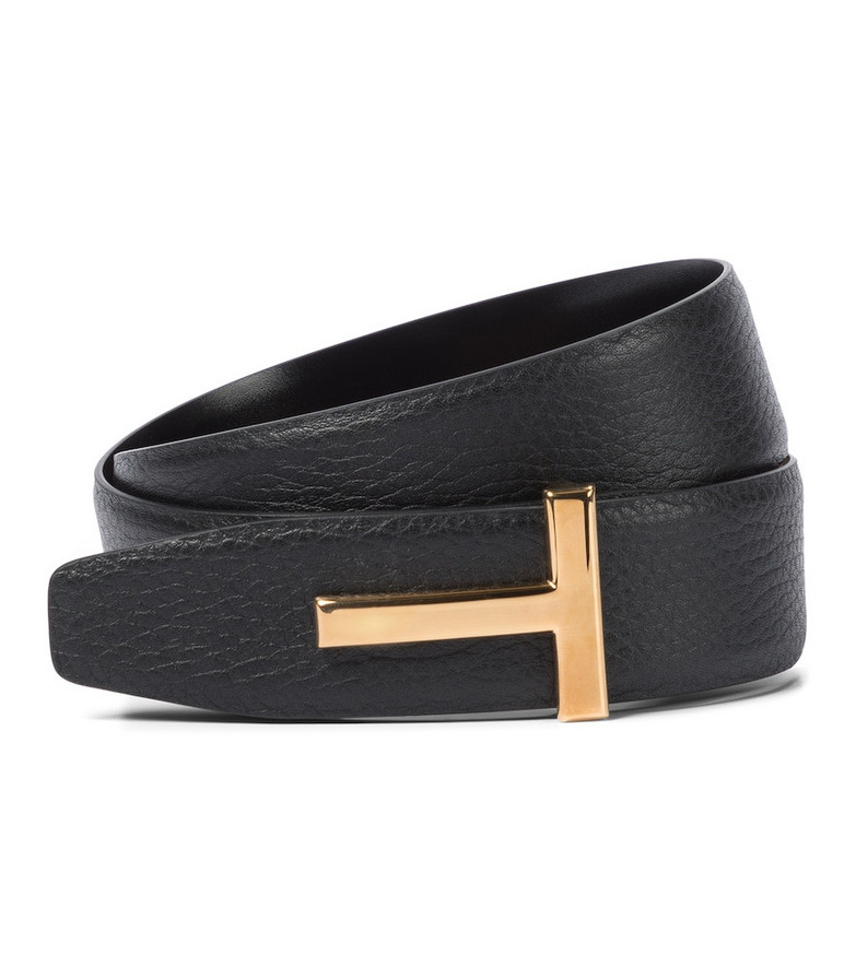 Tom Ford Monogram leather belt in black
