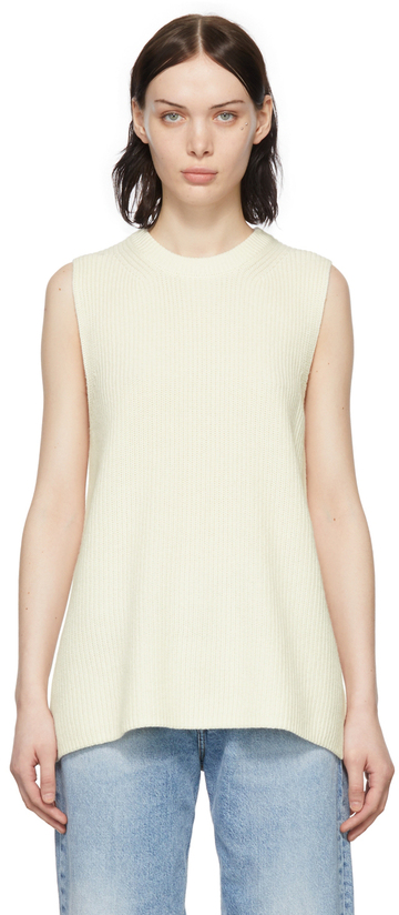 6397 Off-White Organic Cotton Sweater in ivory