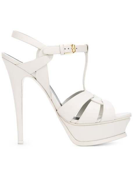 Saint Laurent Tribute high-heeled sandals in white