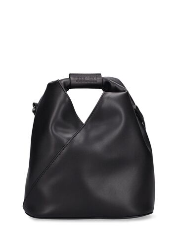 mm6 maison margiela japanese faux leather crossbody bag in black