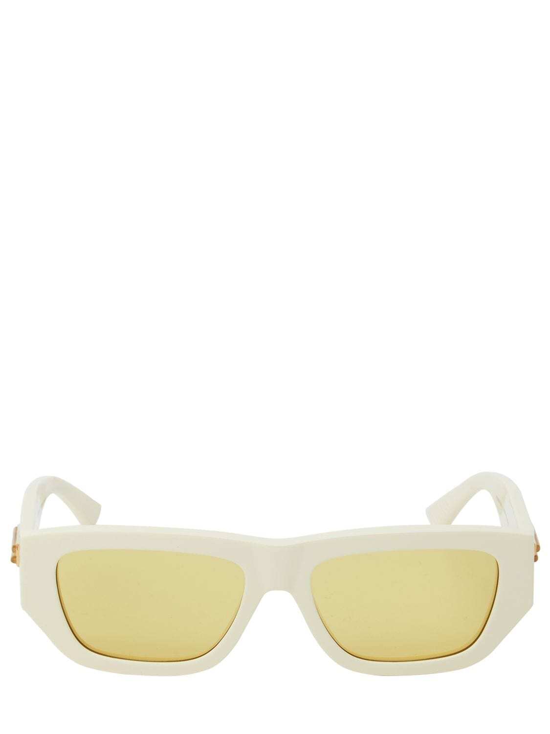 BOTTEGA VENETA Bv1252s Acetate Sunglasses in ivory / yellow