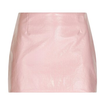 dolce & gabbana patent-leather-look cotton miniskirt in rose