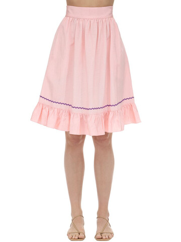 BATSHEVA Praire Moiré Skirt in pink