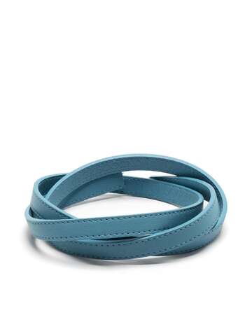 de grisogono flat leather bracelet - blue