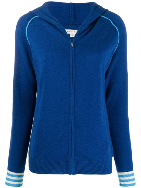 Chinti and Parker zipped hoodie in blue