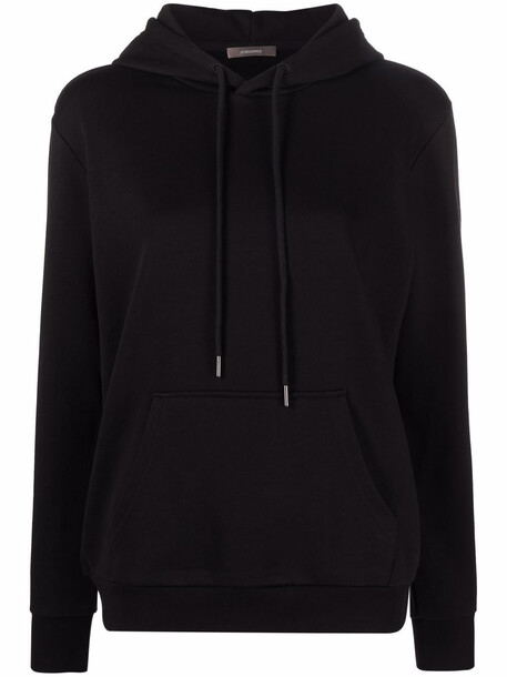 12 STOREEZ cotton-blend hooded sweatshirt - Black