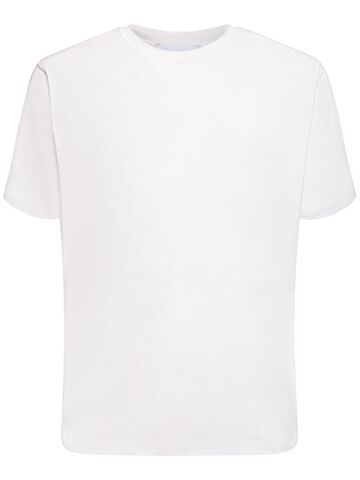 lardini silk & cotton t-shirt in white