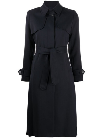 Sandro Paris belted trench coat in blue