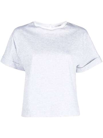 peserico contrast-trim t-shirt - grey