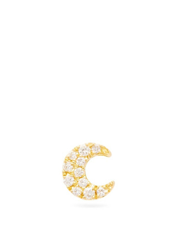 maria tash - moon diamond & 18kt gold single earring - womens - yellow gold