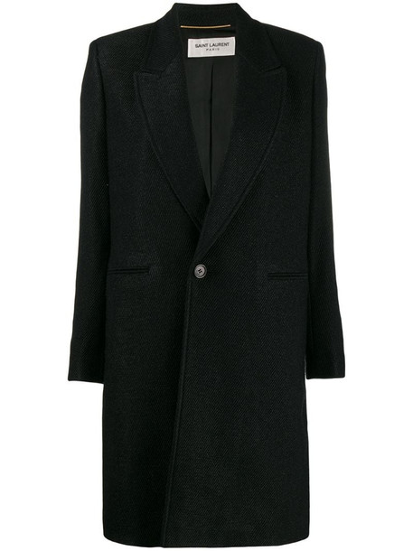 Saint Laurent single-breasted coat in black