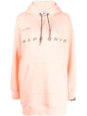AAPE BY *A BATHING APE® AAPE BY *A BATHING APE® logo-print hooded jumper dress - Pink