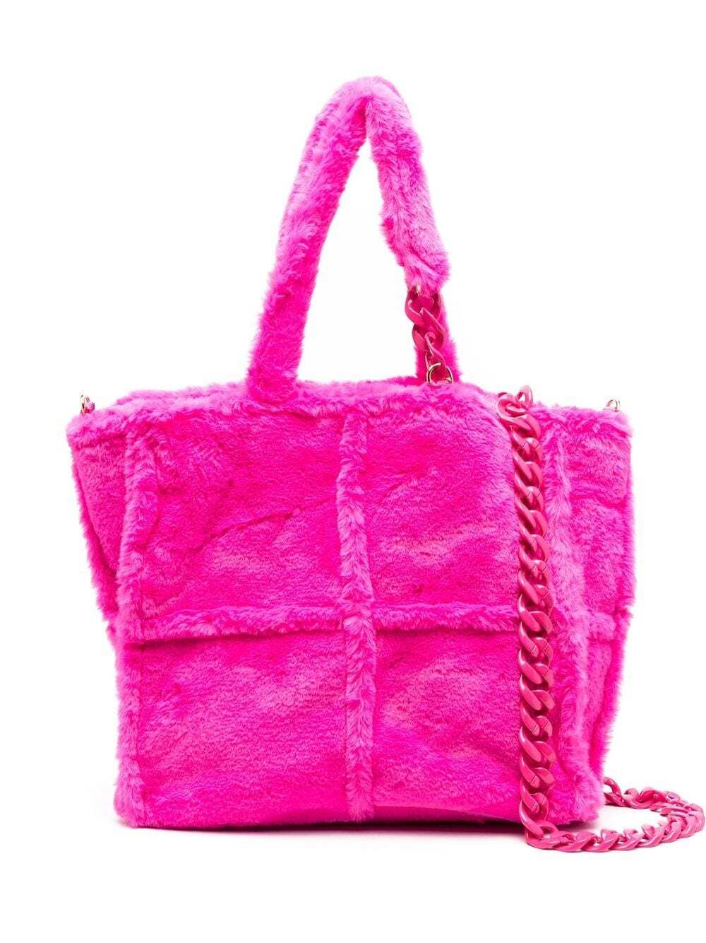la milanesa faux-fur tote bag - Pink