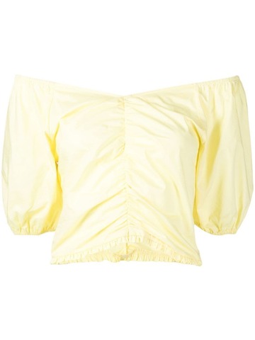 b+ab b+ab off-shoulder cropped top - Yellow