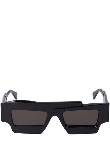 KUBORAUM BERLIN X12 Asymmetric Acetate Sunglasses in black / brown