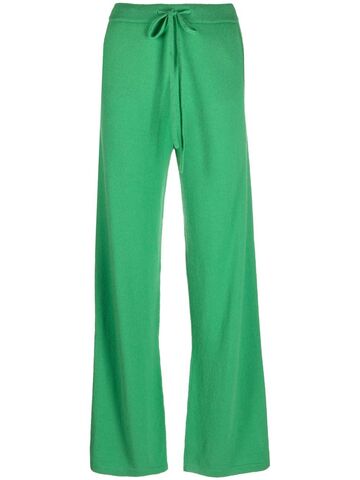 chinti and parker drawstring-waist cashmere knitted trousers - green