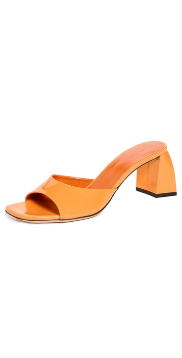 by far romy patent leather sandals orange 35