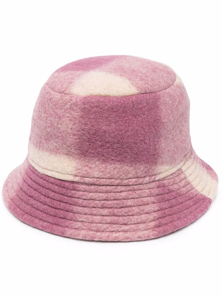 Isabel Marant tartan-check bucket hat - Pink