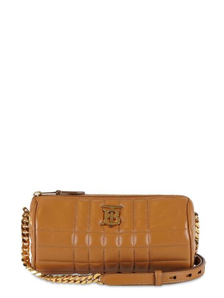 BURBERRY New Barrel Quilted Leather Shoulder Bag in brown
