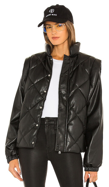 PISTOLA Callista Long Sleeve Puffer Jacket & Vest in Black in noir