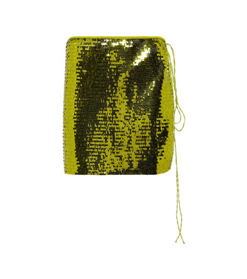 OsÃ©ree Sequined miniskirt in green
