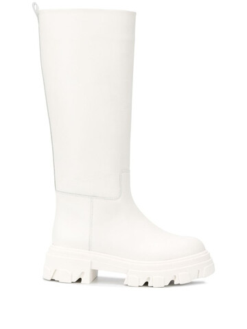 Gia Couture knee-length boots in white