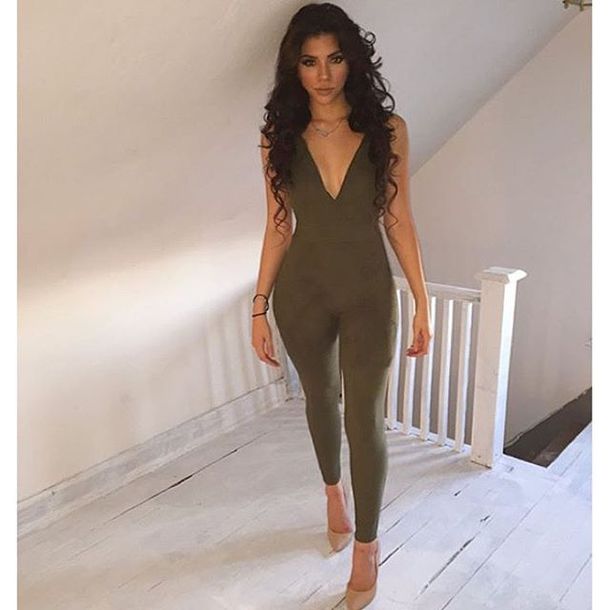 Olive Green Romper Outfit Factory Sale ...