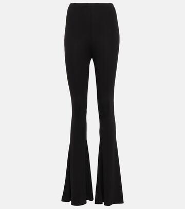 magda butrym high-rise jersey flared pants in black