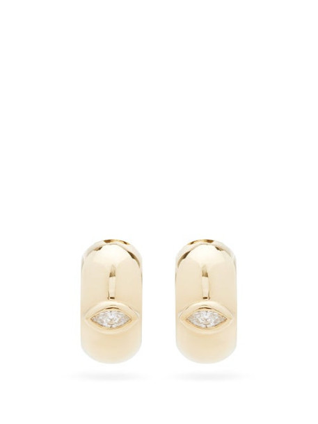 Zoë Chicco - Diamond & 14kt Gold Hoop Earrings - Womens - Gold