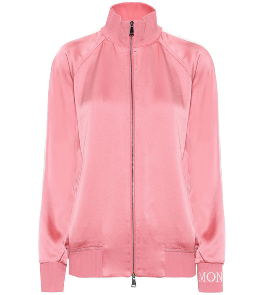 Moncler Satin track jacket in pink