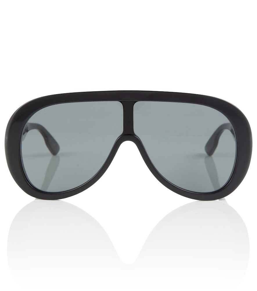 Gucci Oversized mask sunglasses in black