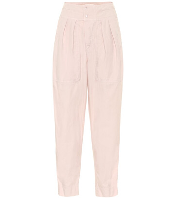 Isabel Marant, Étoile Mariz high-rise cropped cotton pants in pink