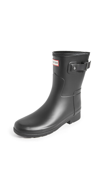 Hunter Boots Refined Short Matte Boots in black